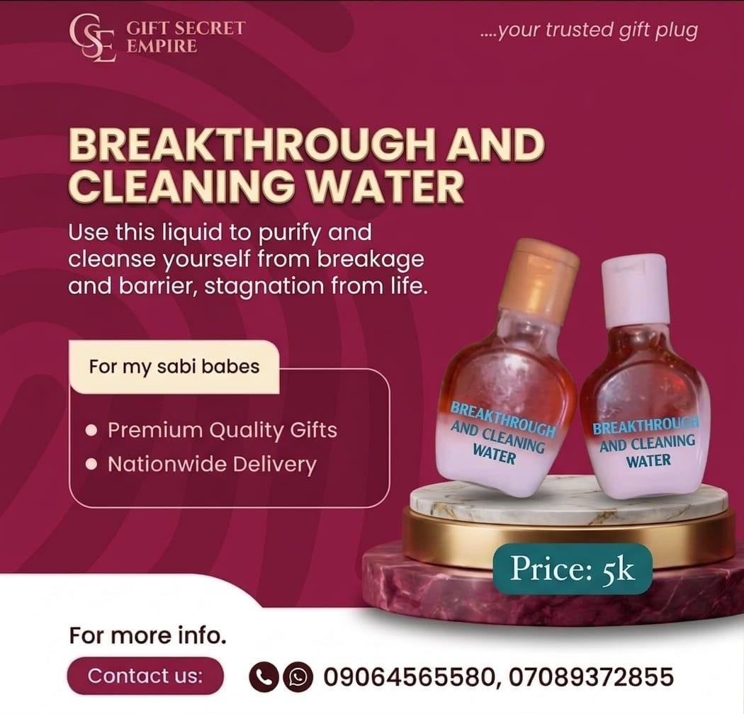 Breakthrough & Cleaning Water